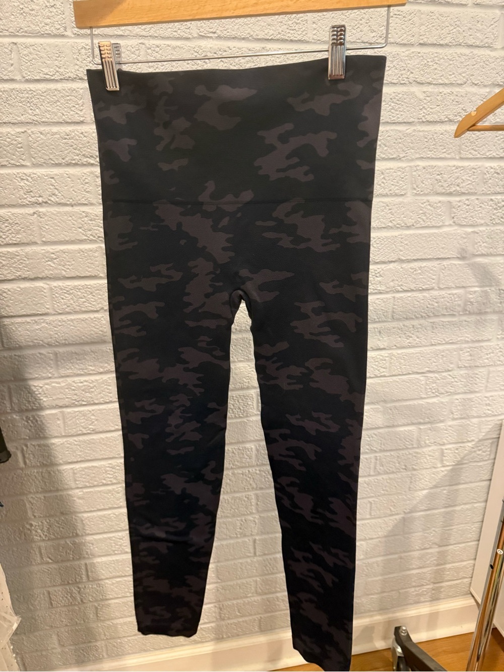 SPANX High-Waist Black Camo Leggings